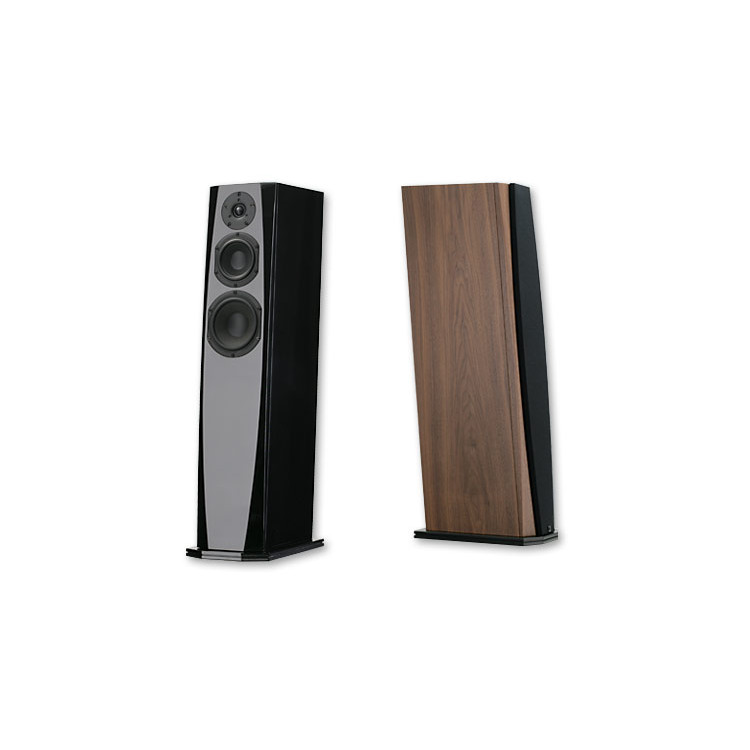 Phonar Veritas P6 Next - Standlautsprecher in Hochglanz Schwarz und Walnußfurnier (Beipielabbildung)