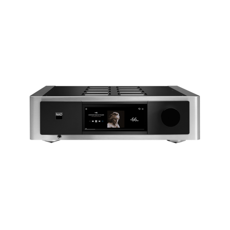 Der NAD M33 vereint Verstärkertechnologien und üppige Anschluss- und Ausstattungsvielfalt mit der hochauflösenden Multiroom-Streamingplattform BluOSTM.