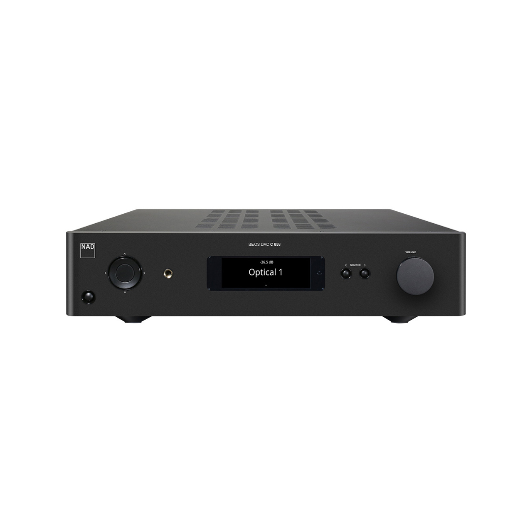 Der NAD C 658 ist der Vorverstärker der eine neuartige Stereokomponente, die völlig neue Möglichkeiten der Audiowiedergabe eröffnet.